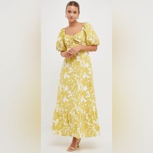 Puff Sleeve Maxi Dress